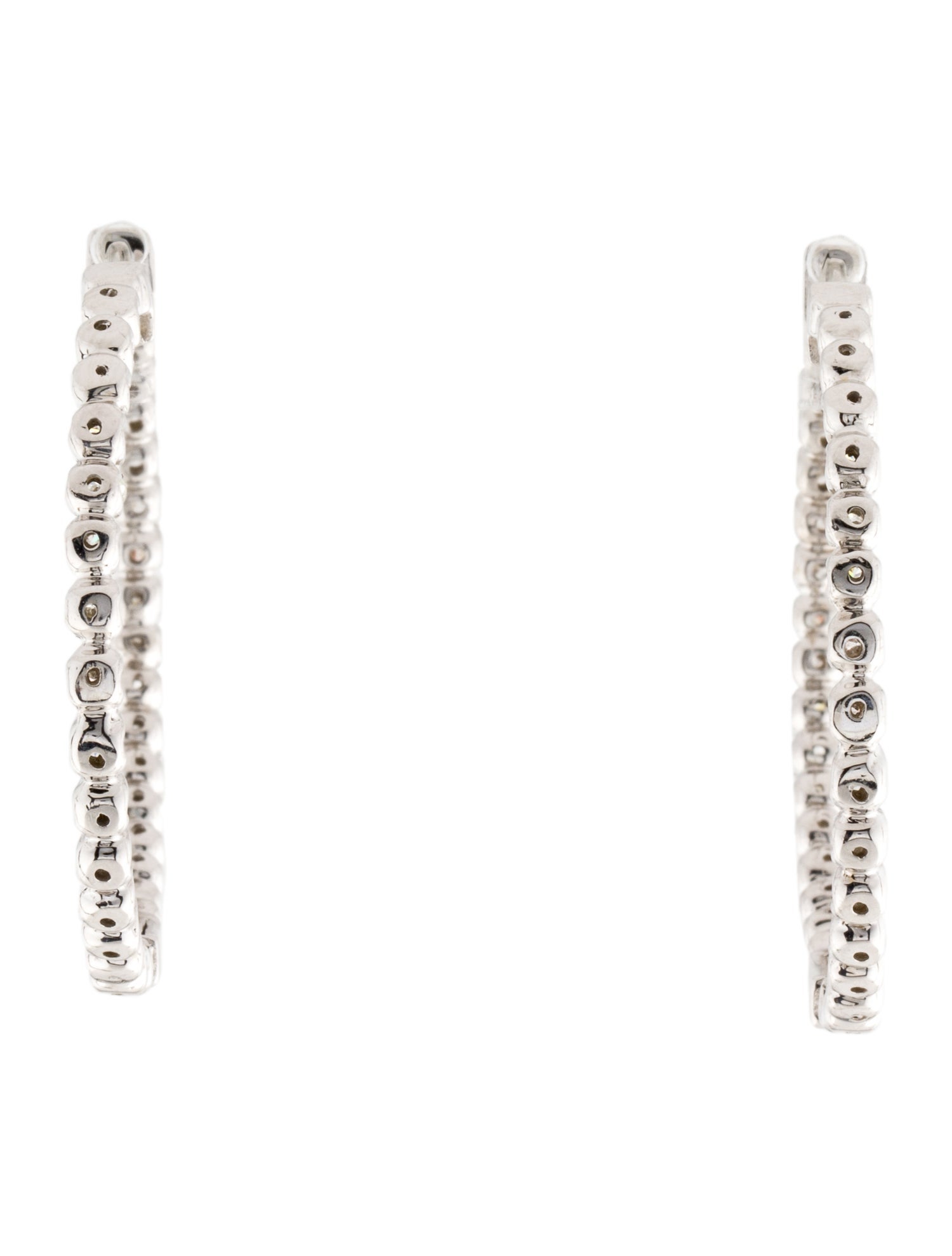 Earrings 14K 3.24ctw Diamond Inside-Out Hoop Earrings